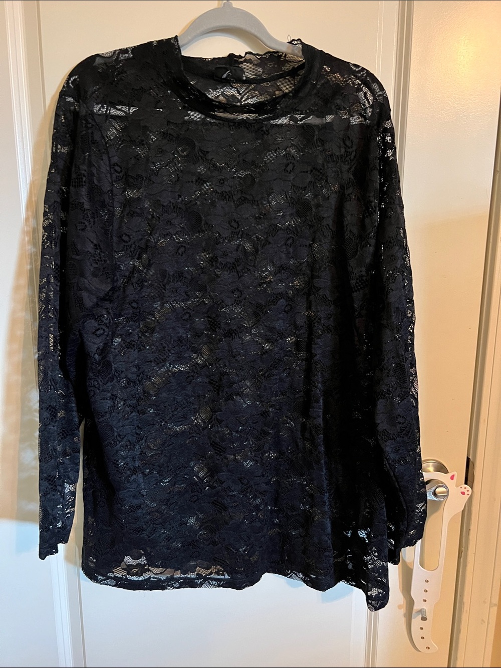 torrid Black Lace Long Sleeve Tee